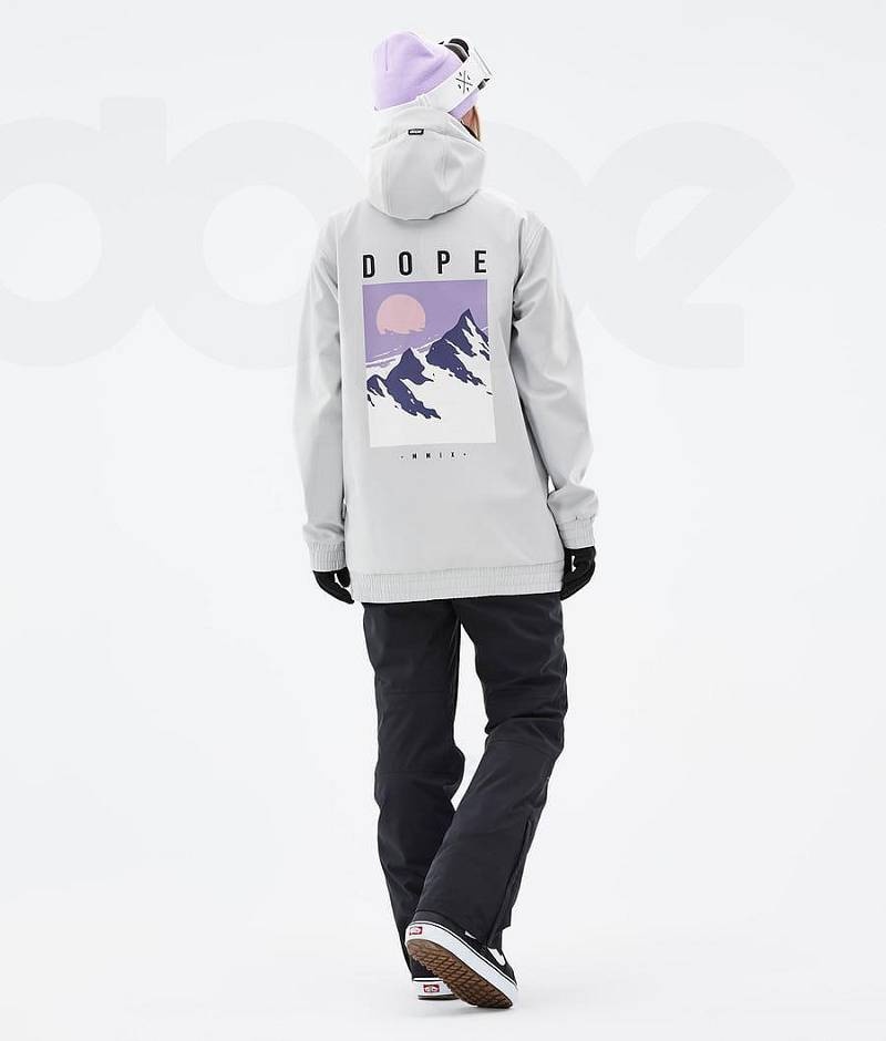 Light Grey Women's Dope Yeti W Snowboard Jackets | India_D2507