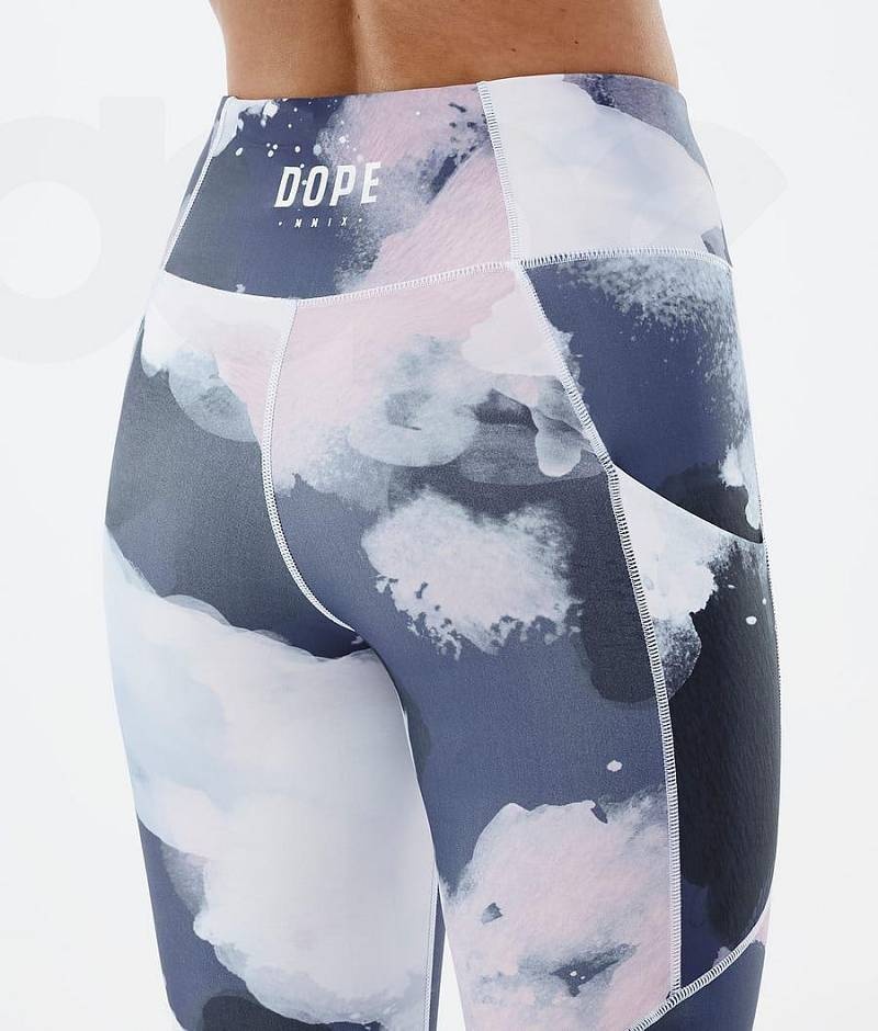 Navy Women's Dope Lofty Tech Leggings | India_D2504