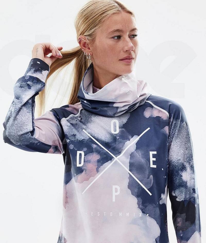 Navy / Pink Women's Dope Snuggle W Base Layer Tops | India_D1388