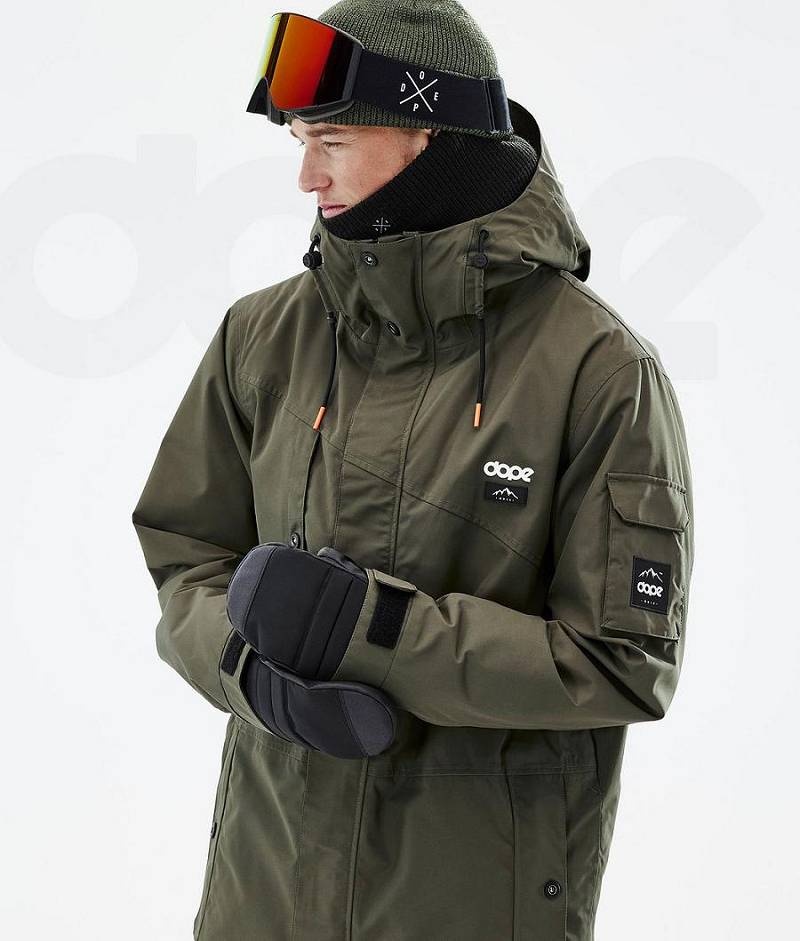 Olive Men's Dope Adept Ski Jackets | India_D1261