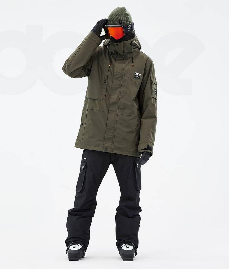 Olive Men's Dope Adept Ski Jackets | India_D1261