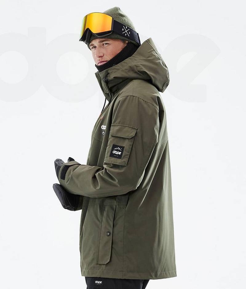 Olive Men's Dope Adept Ski Jackets | India_D1261