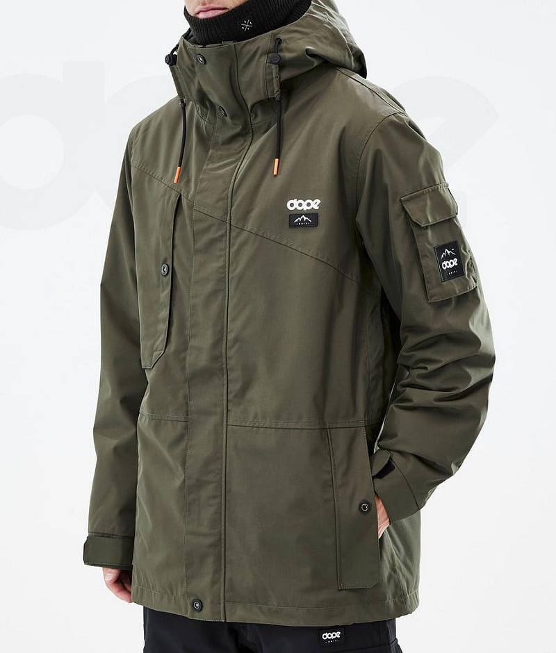 Olive Men's Dope Adept Ski Jackets | India_D1261