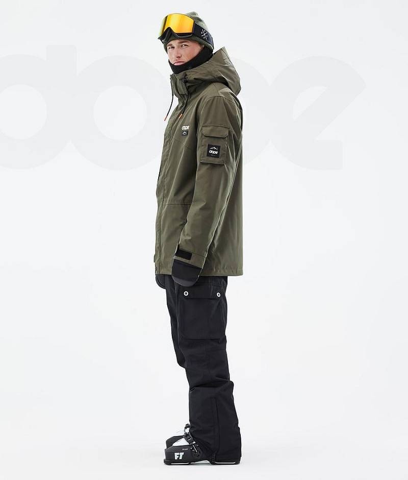 Olive Men's Dope Adept Ski Jackets | India_D1261