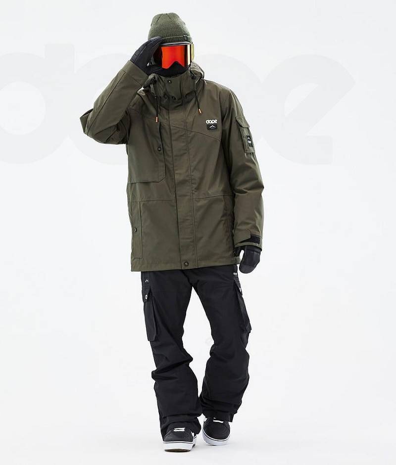 Olive Men's Dope Adept Snowboard Jackets | India_D1189