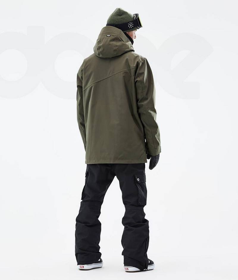 Olive Men's Dope Adept Snowboard Jackets | India_D1189