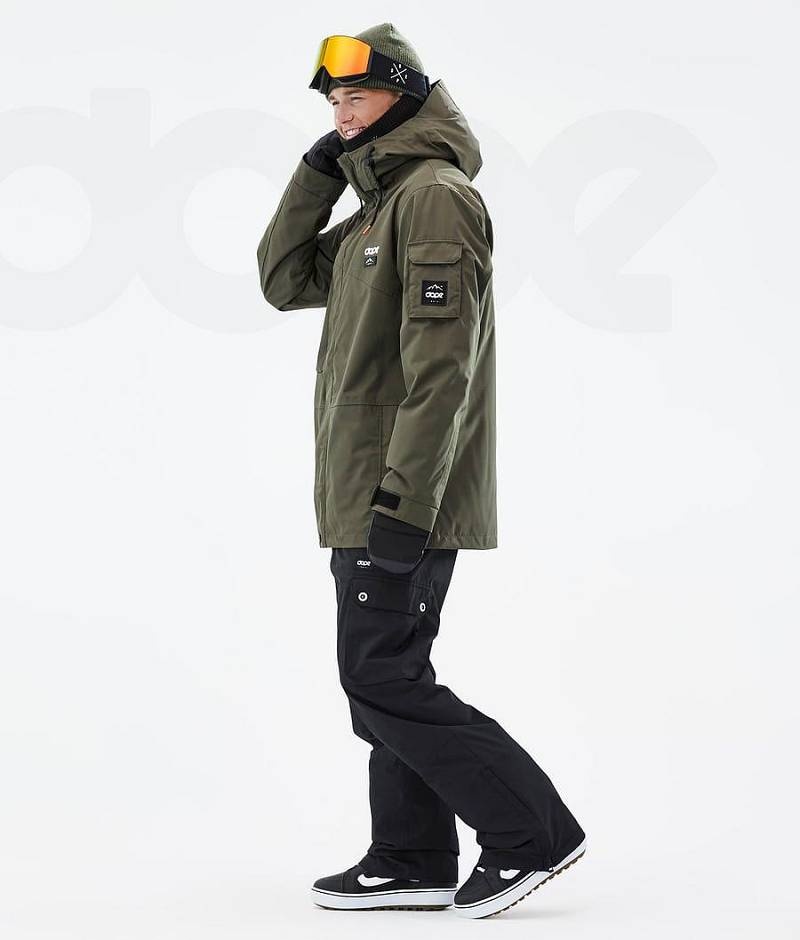 Olive Men's Dope Adept Snowboard Jackets | India_D1189