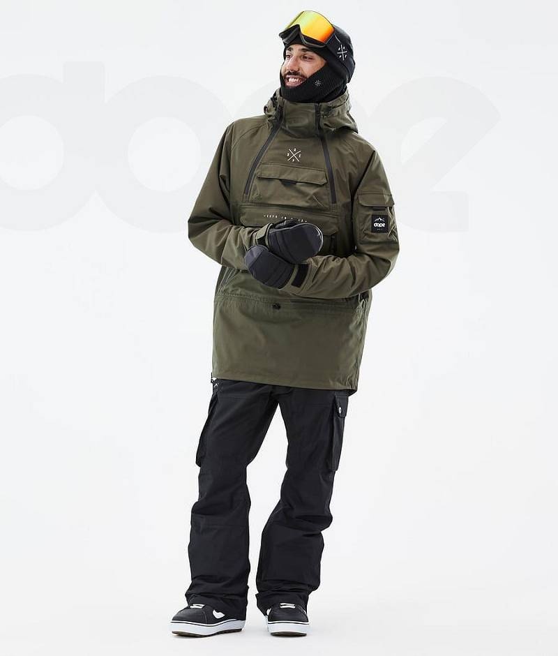 Olive Men's Dope Akin Snowboard Jackets | India_D2014