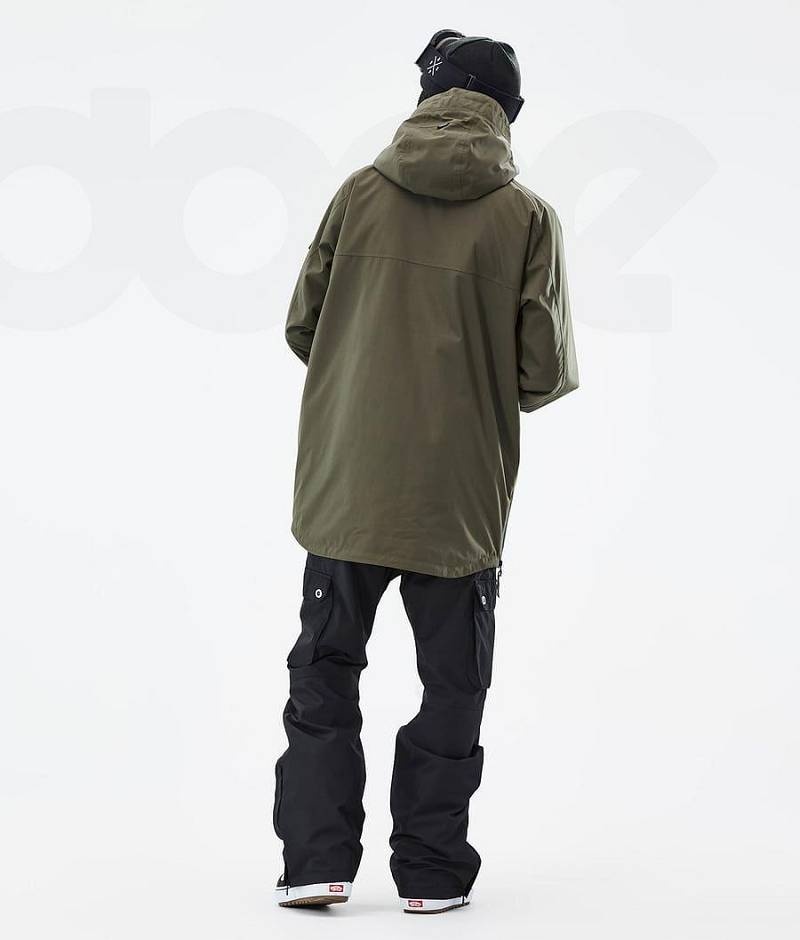 Olive Men's Dope Akin Snowboard Jackets | India_D2014