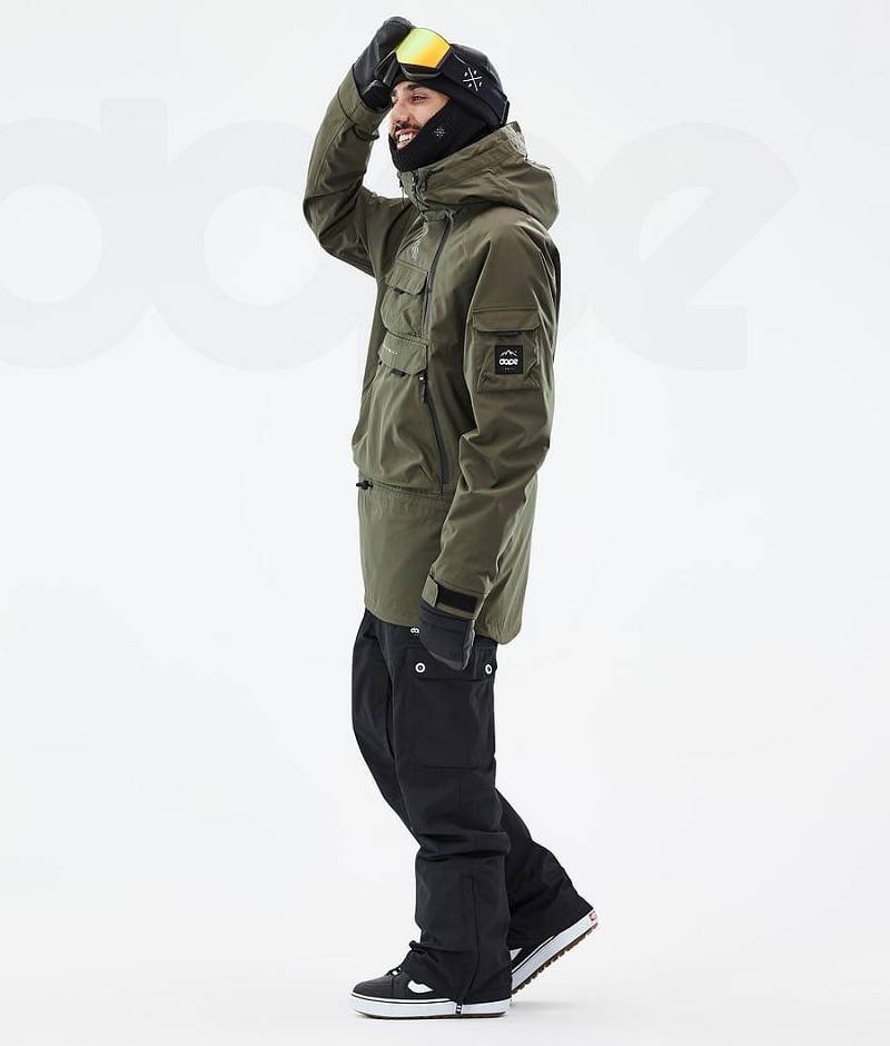 Olive Men's Dope Akin Snowboard Jackets | India_D2014