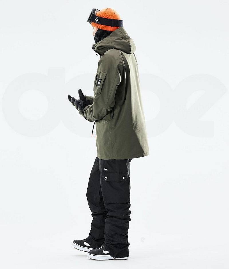 Olive Men's Dope Annok 2021 Snowboard Jackets | India_D2009