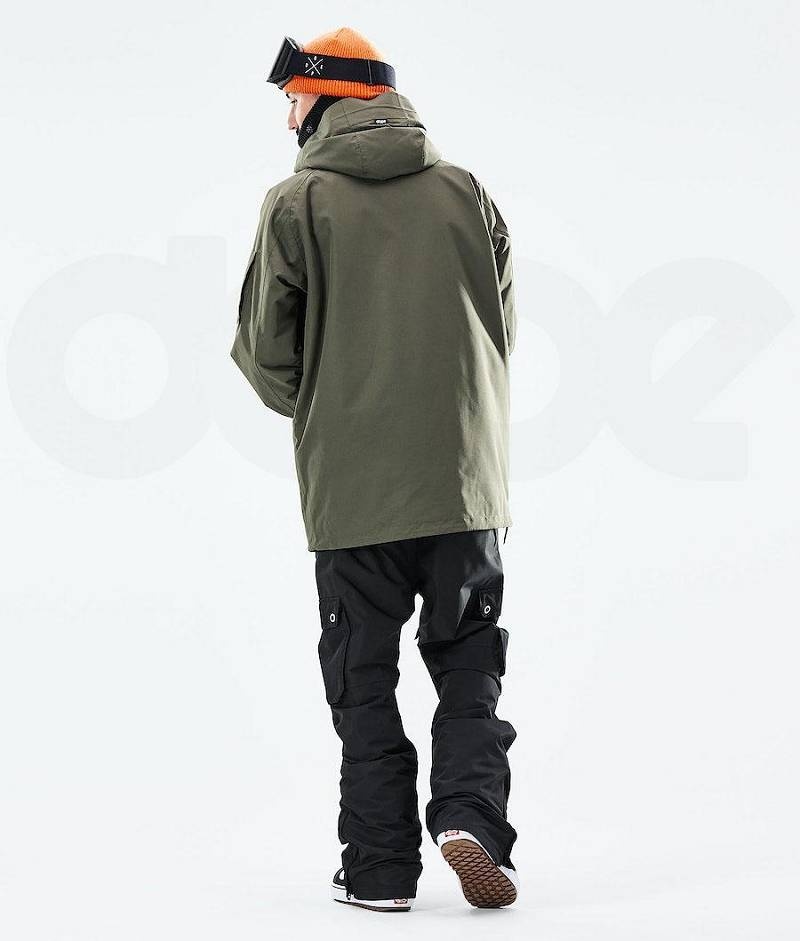 Olive Men's Dope Annok 2021 Snowboard Jackets | India_D2009