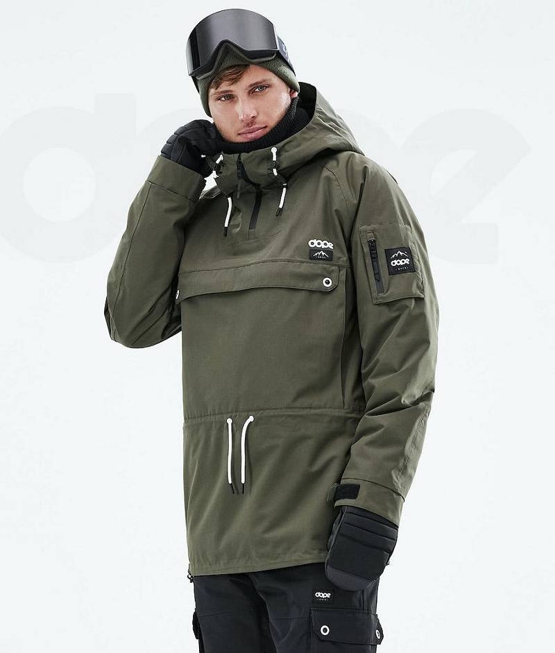 Olive Men\'s Dope Annok 2021 Snowboard Jackets | India_D1389