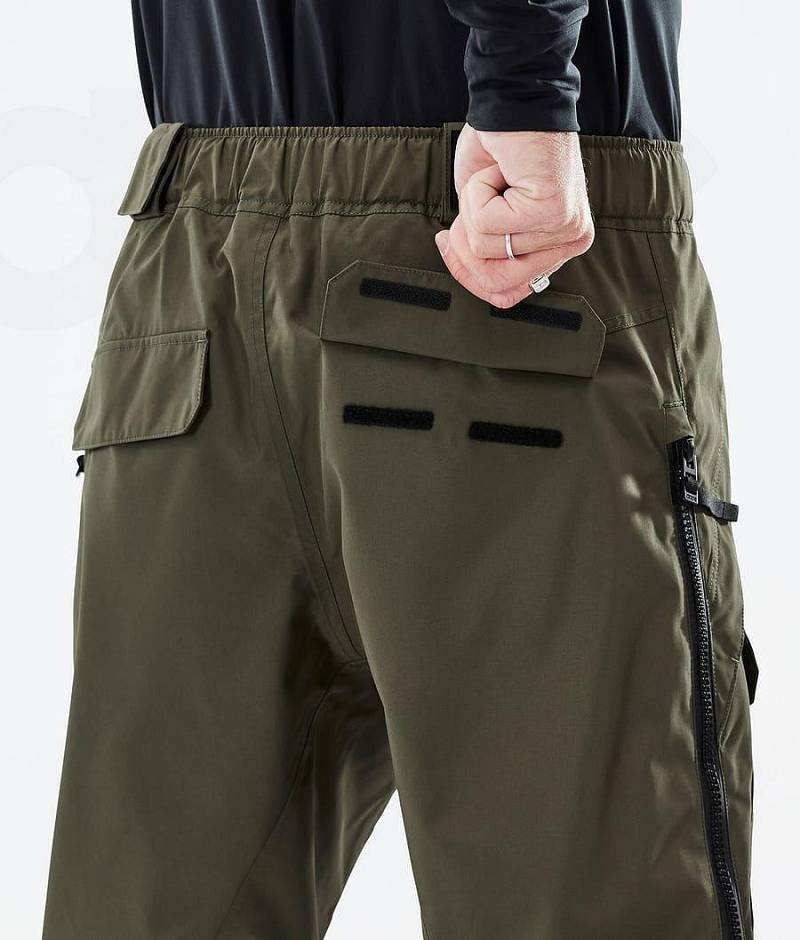 Olive Men's Dope Antek Ski Pants | India_D1614