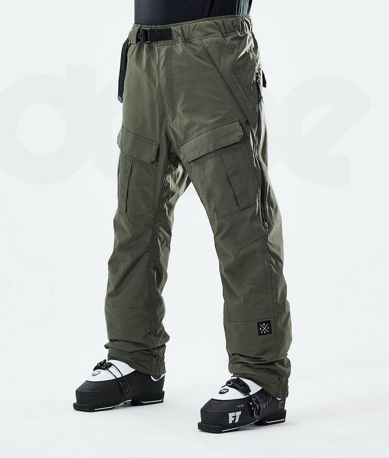 Olive Men\'s Dope Antek Ski Pants | India_D2418