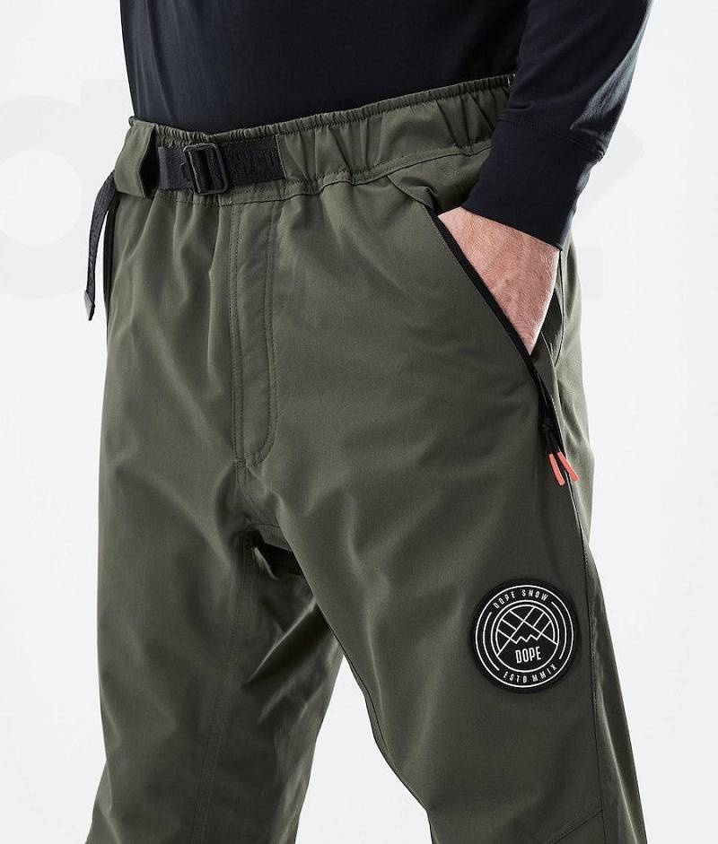 Olive Men's Dope Blizzard 2021 Ski Pants | India_D1561