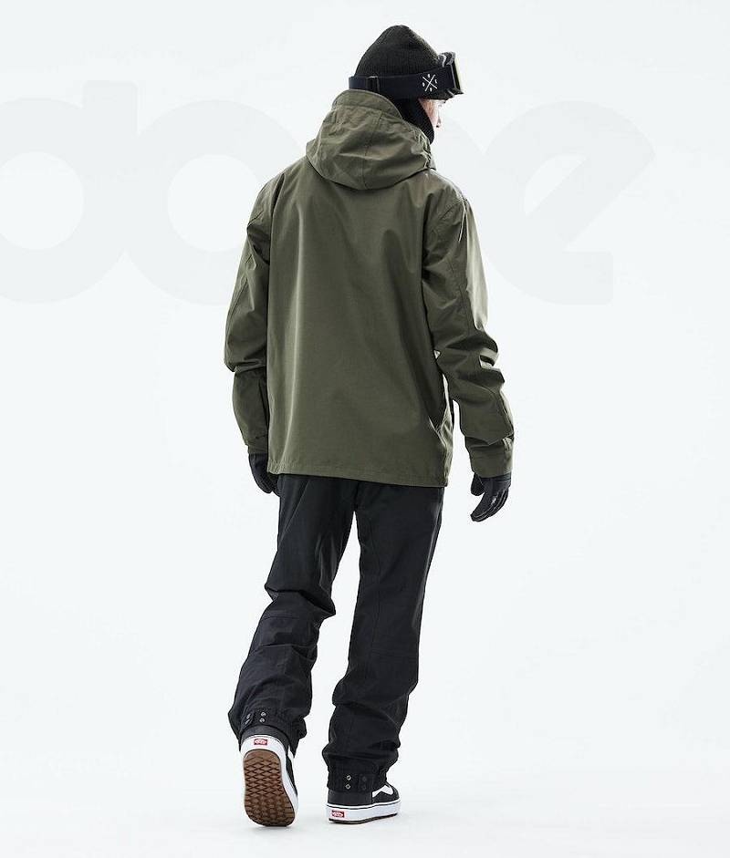 Olive Men's Dope Blizzard 2021 Snowboard Jackets | India_D1059