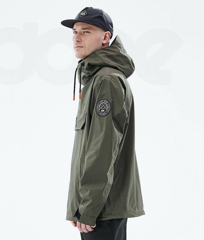 Olive Men's Dope Blizzard Light Outdoor Jackets | India_D1759