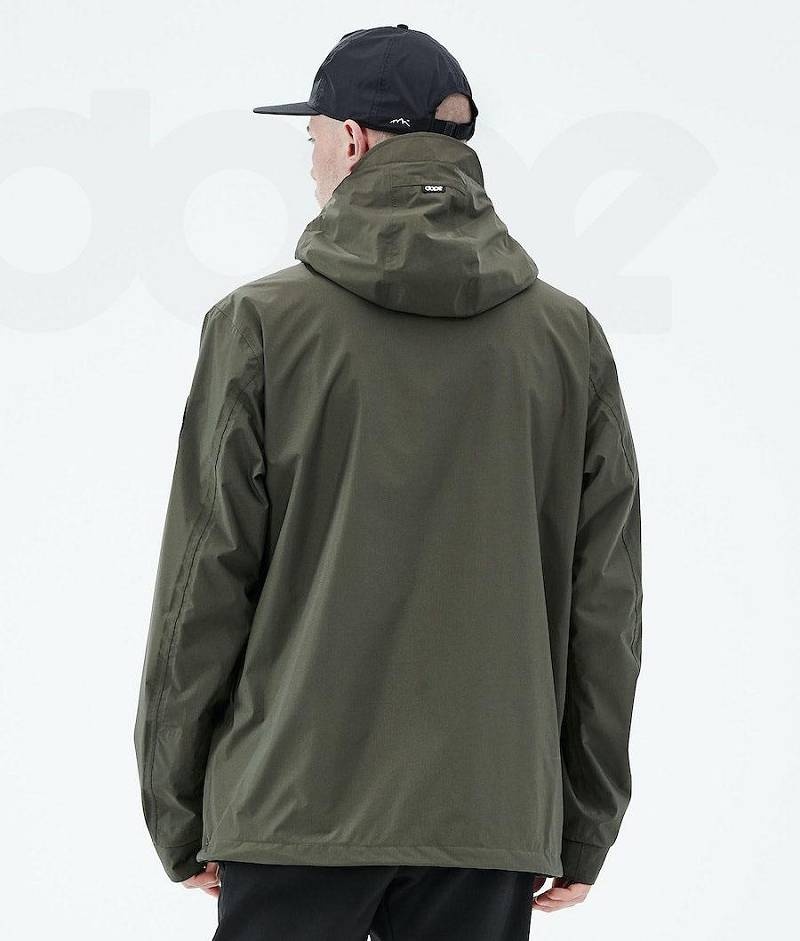 Olive Men's Dope Blizzard Light Outdoor Jackets | India_D1759