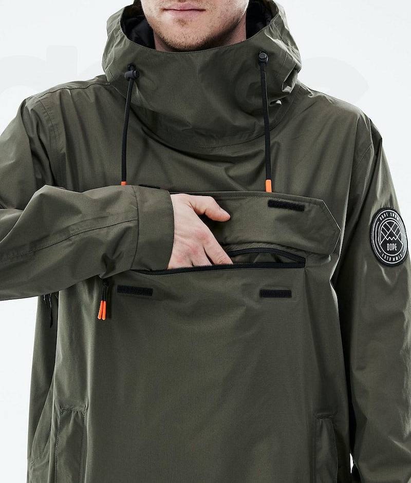 Olive Men's Dope Blizzard Light Outdoor Jackets | India_D1759