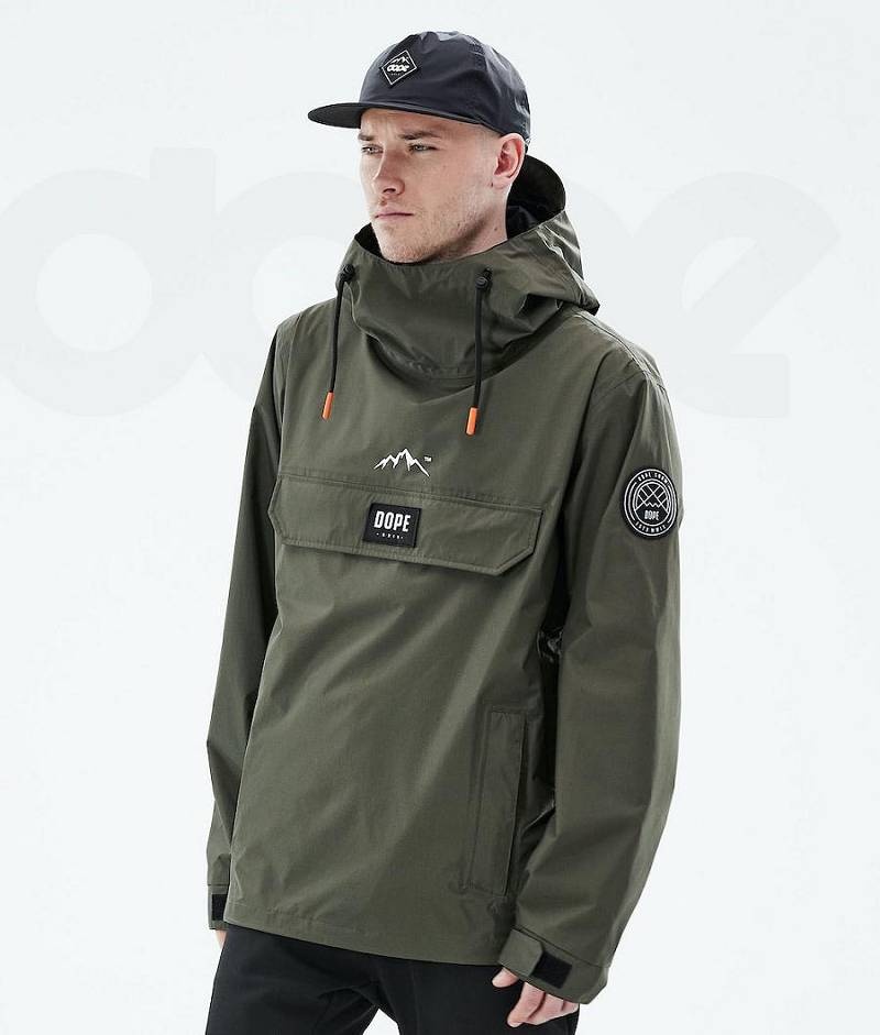 Olive Men\'s Dope Blizzard Light Outdoor Jackets | India_D1759