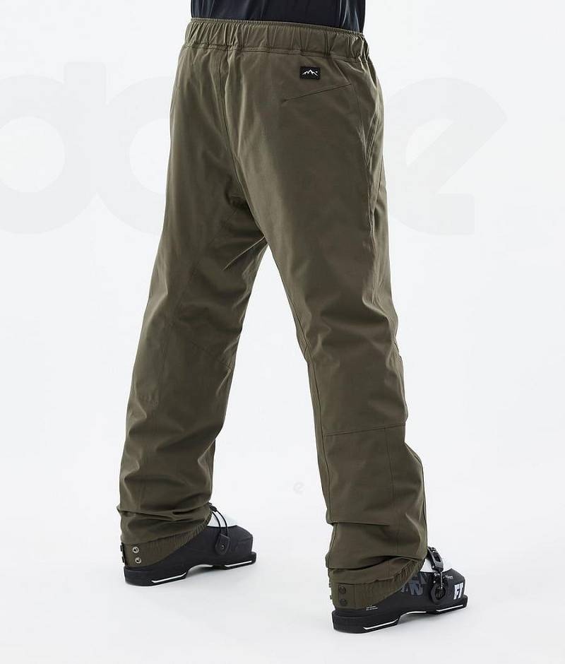 Olive Men's Dope Blizzard Ski Pants | India_D1136