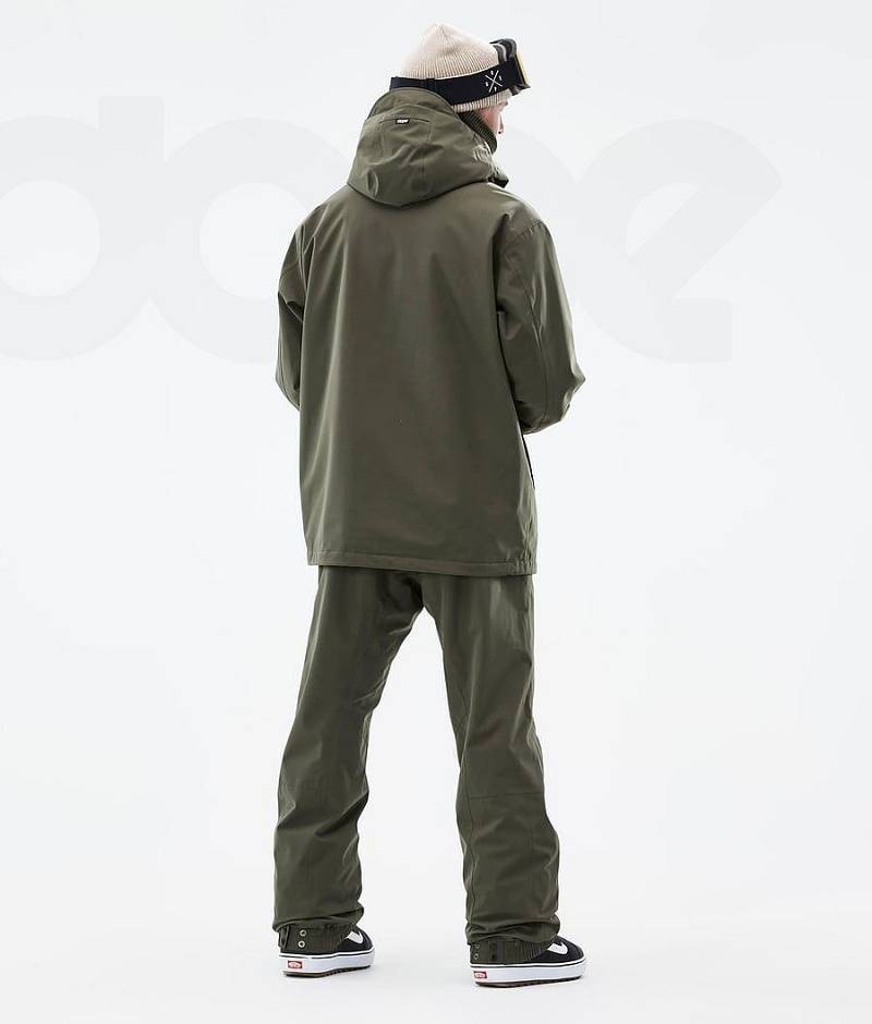 Olive Men's Dope Blizzard Snowboard Jackets | India_D1009