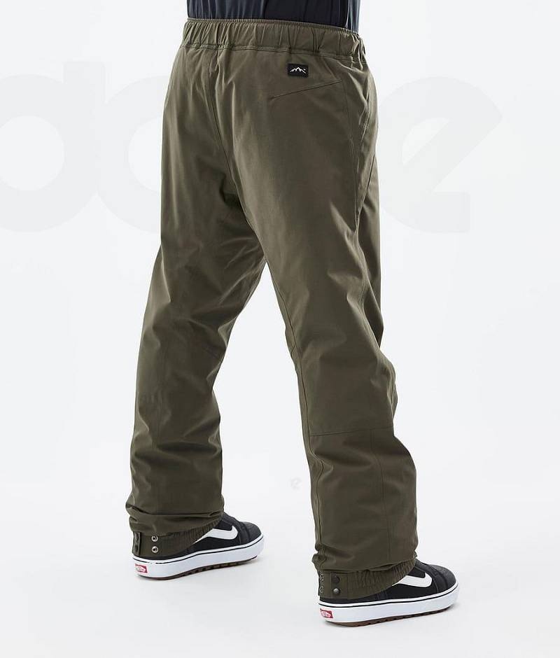 Olive Men's Dope Blizzard Snowboard Pants | India_D1178