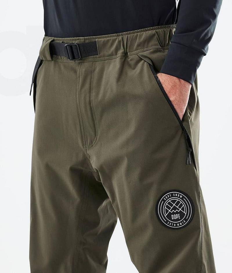 Olive Men's Dope Blizzard Snowboard Pants | India_D1178