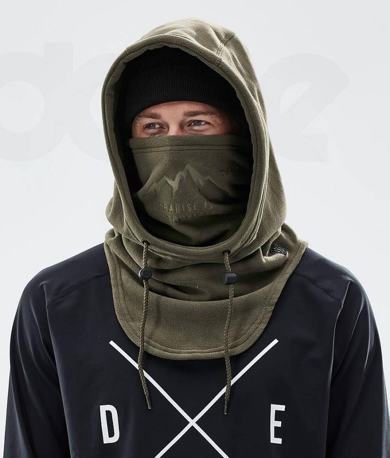 Olive Men's Dope Cozy Hood II Facemasks | India_D2240