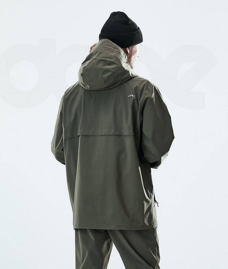 Olive Men's Dope Drizzard Outdoor Jackets | India_D1660