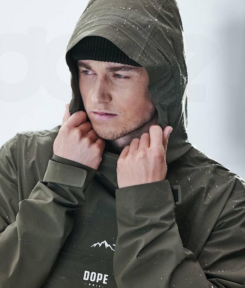 Olive Men's Dope Drizzard Outdoor Jackets | India_D1660