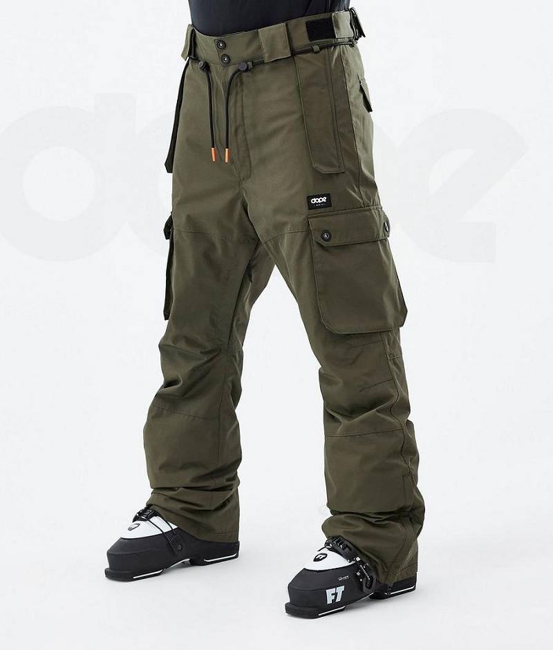 Olive Men\'s Dope Iconic Ski Pants | India_D1256