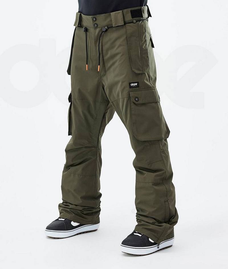 Olive Men\'s Dope Iconic Snowboard Pants | India_D1122