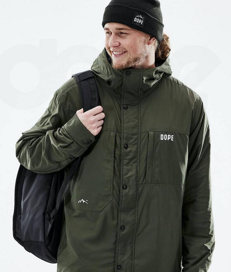 Olive Men's Dope Insulated Outdoor Jackets | India_D2395