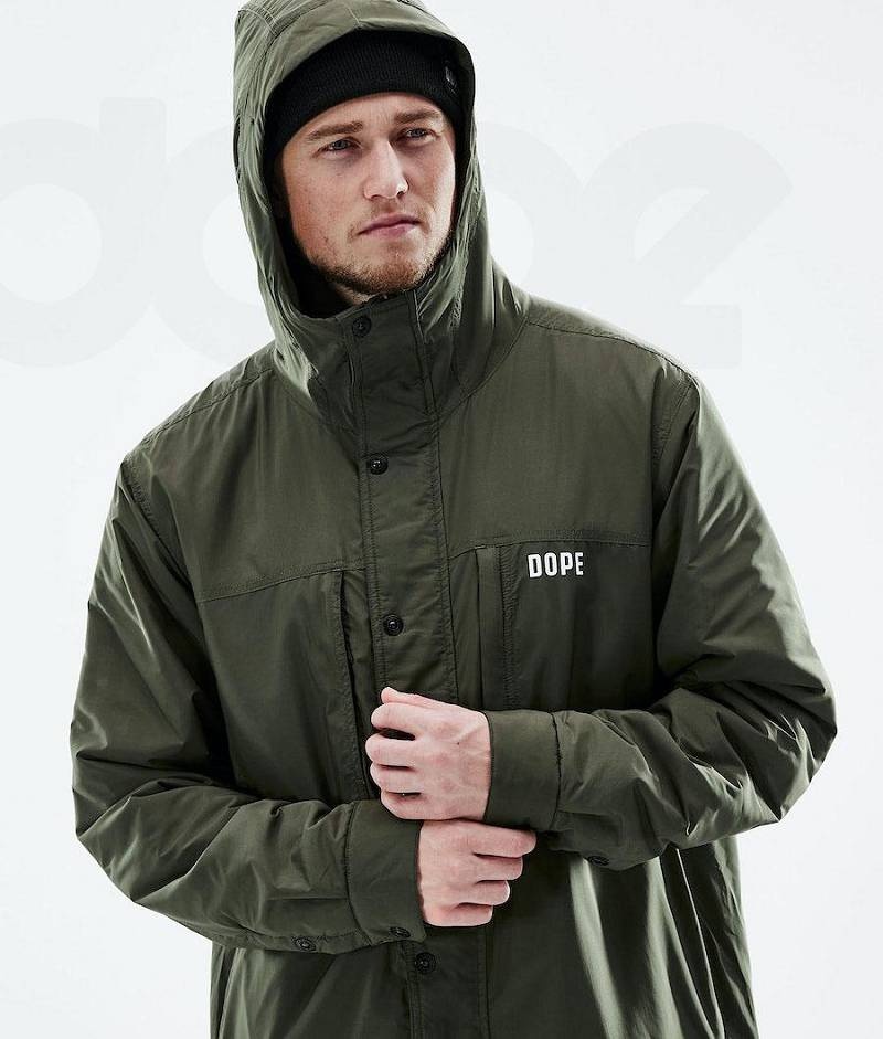 Olive Men's Dope Insulated Outdoor Jackets | India_D2395