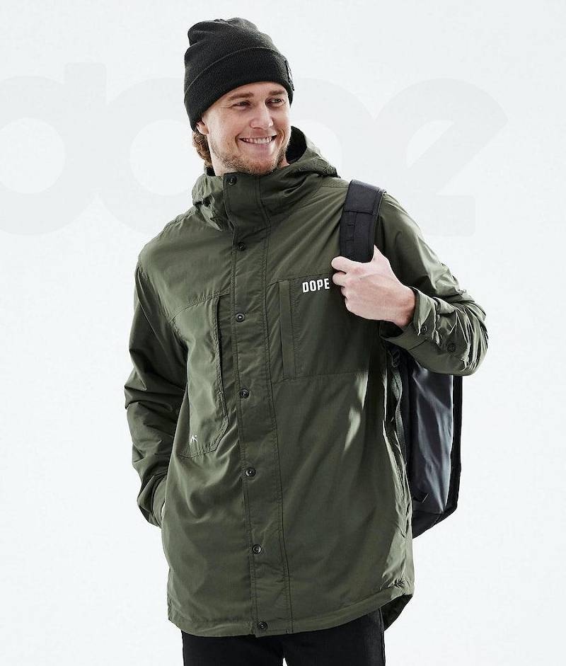 Olive Men's Dope Insulated Outdoor Jackets | India_D2395