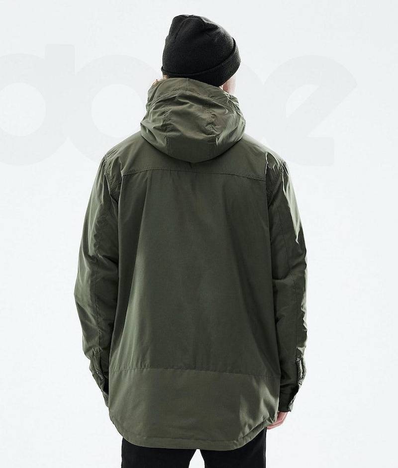 Olive Men's Dope Insulated Outdoor Jackets | India_D2395