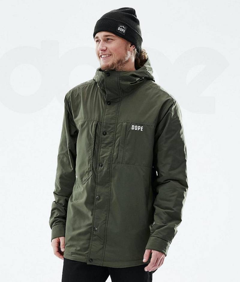 Olive Men\'s Dope Insulated Outdoor Jackets | India_D2395