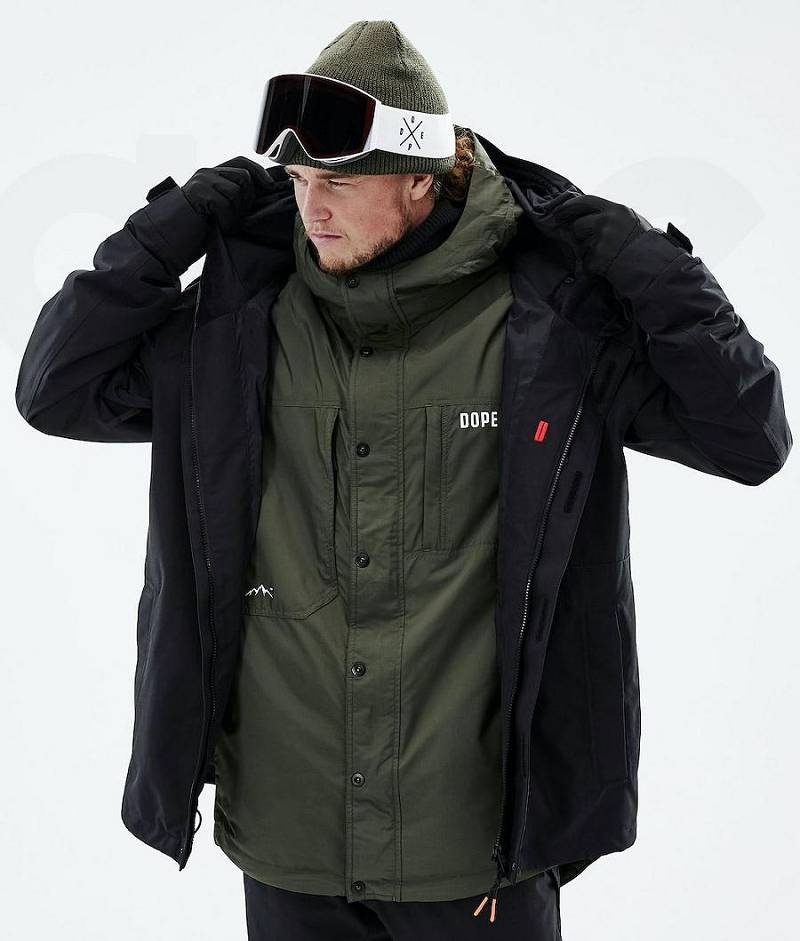 Olive Men's Dope Insulated Snowboard Jackets | India_D1512