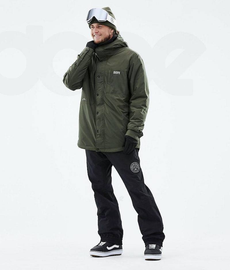 Olive Men's Dope Insulated Snowboard Jackets | India_D1512