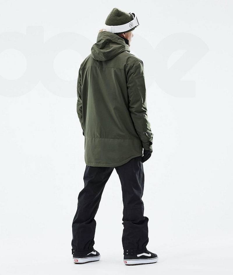 Olive Men's Dope Insulated Snowboard Jackets | India_D1512