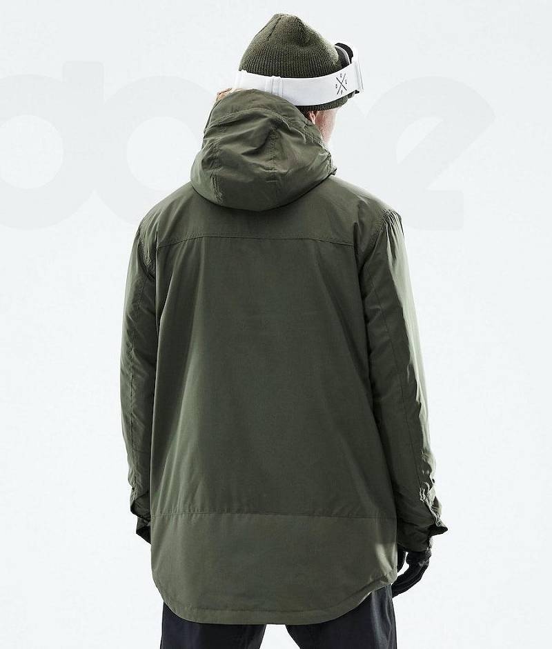 Olive Men's Dope Insulated Snowboard Jackets | India_D1512