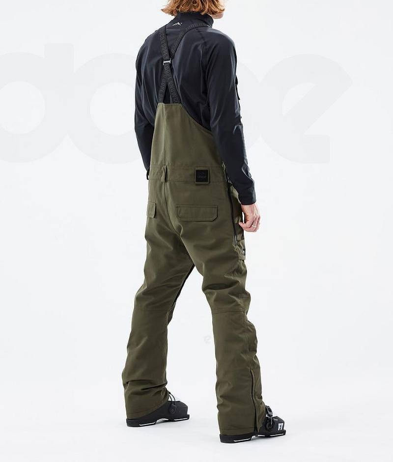 Olive Men's Dope Notorious B.I.B Ski Pants | India_D1468