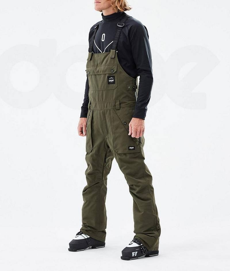 Olive Men\'s Dope Notorious B.I.B Ski Pants | India_D1468