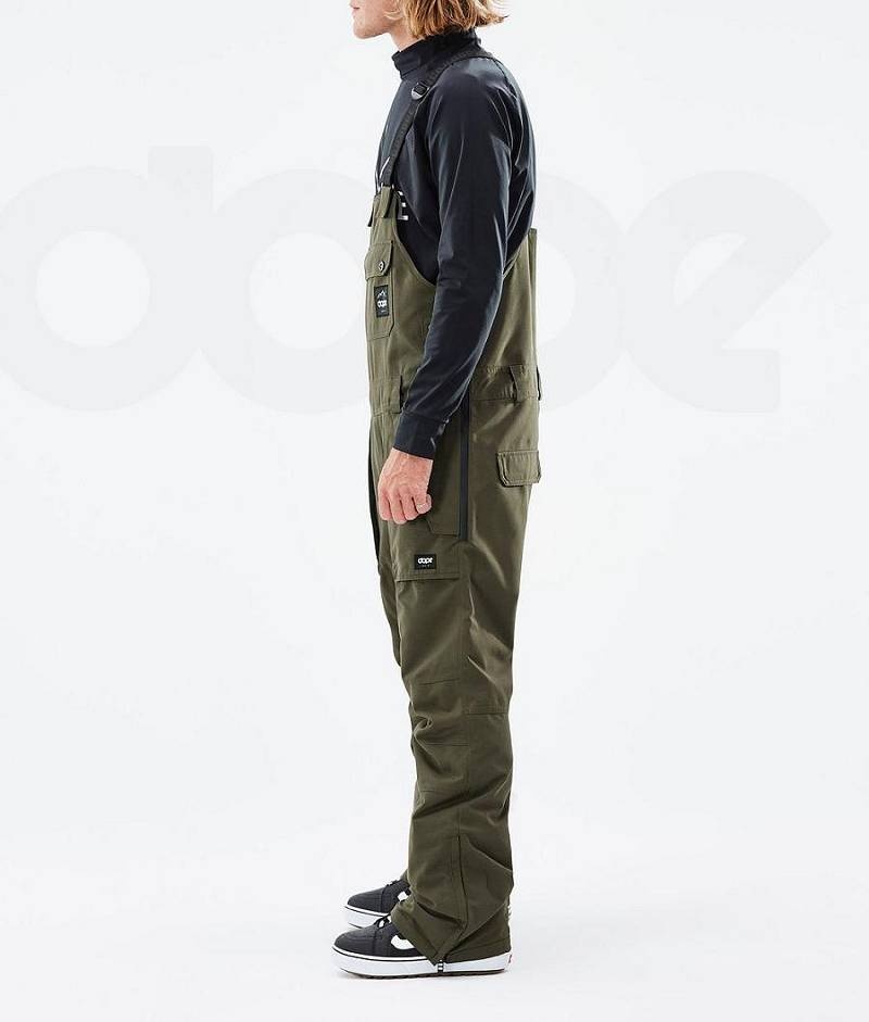 Olive Men's Dope Notorious B.I.B Snowboard Pants | India_D1879