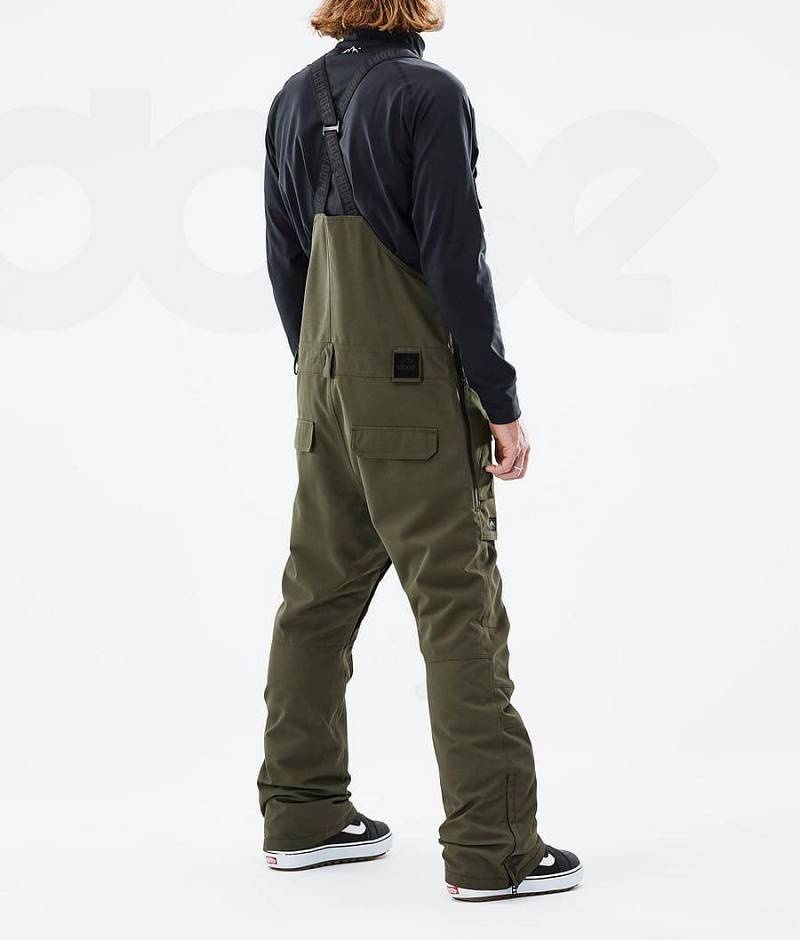 Olive Men's Dope Notorious B.I.B Snowboard Pants | India_D1879