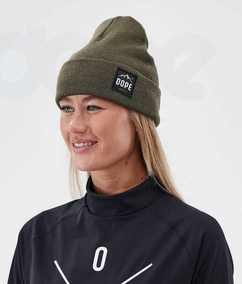 Olive Men's Dope Paradise Beanies | India_D1076