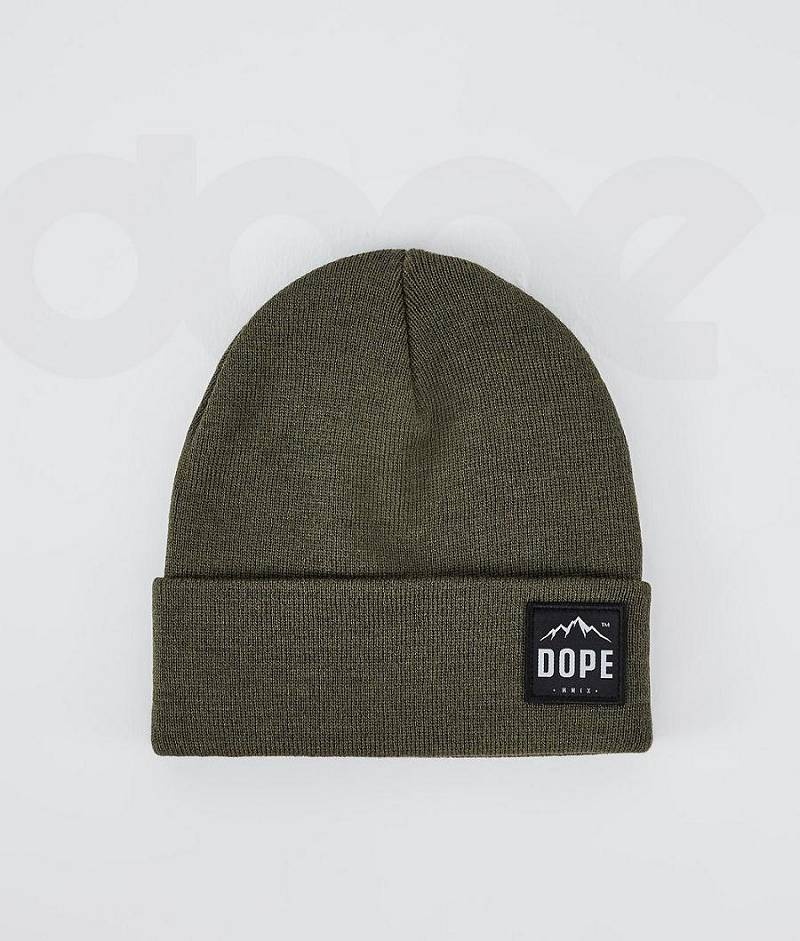 Olive Men\'s Dope Paradise Beanies | India_D1076