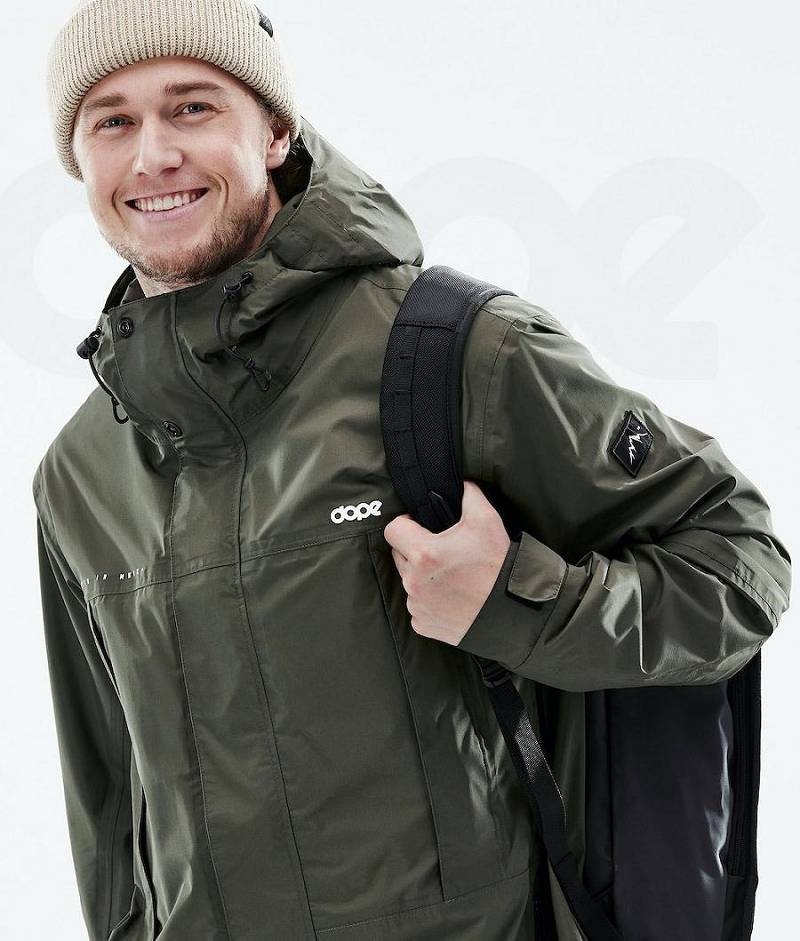 Olive Men's Dope Ranger Light Outdoor Jackets | India_D1123